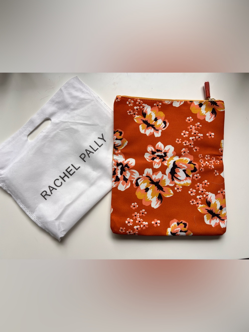 Rachel Pally Mustard and Rust Floral Fold-Over Clutch - Picture 3 of 7